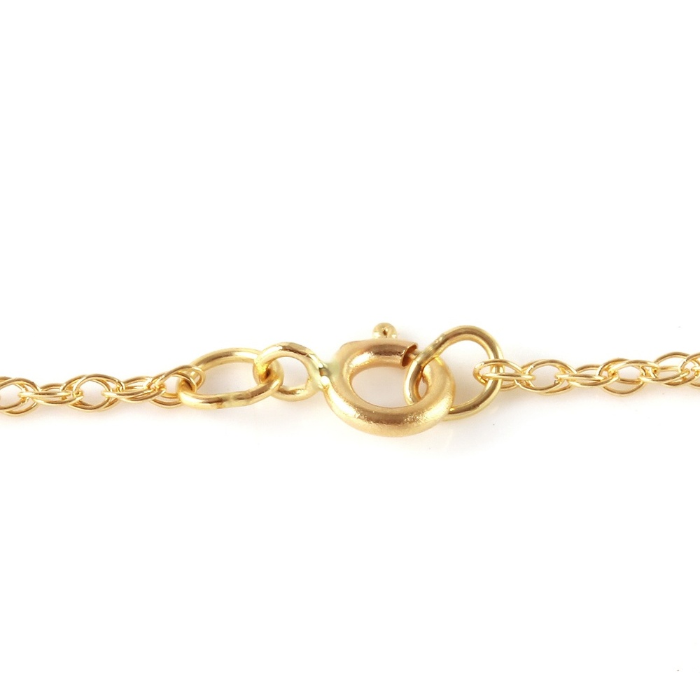 14K. SOLID GOLD NECKLACE WITH NATURAL HEART RUBY - Picture 3 of 6